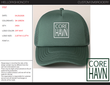 Custom embroidery work