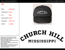 Custom embroidery work