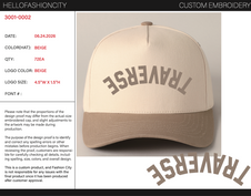 Custom embroidery work