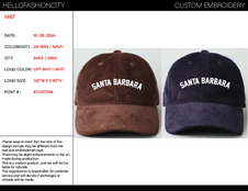 Custom embroidery work