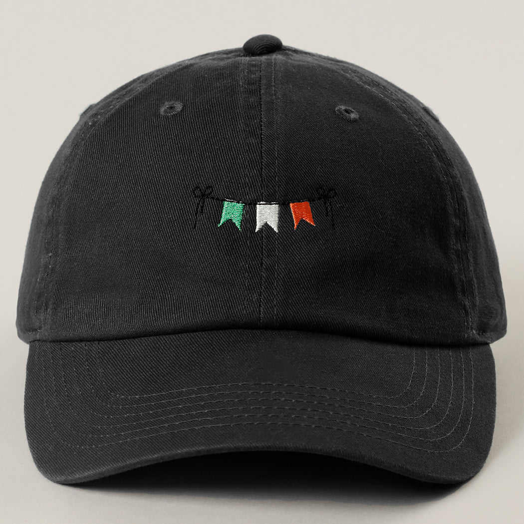 Irish Pride minimalist flag baseball cap in black