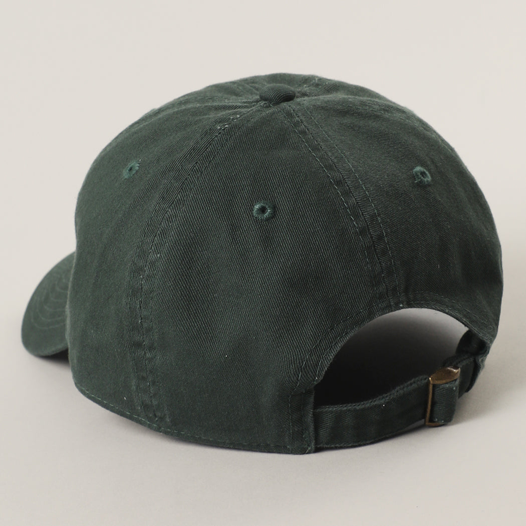 Irish Pride minimalist flag baseball cap in dark green detail view