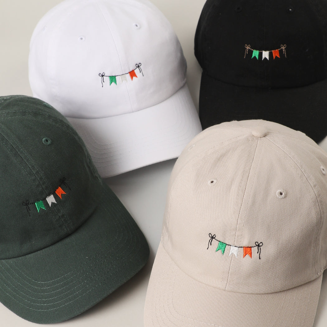 Irish Pride minimalist flag baseball cap side view
