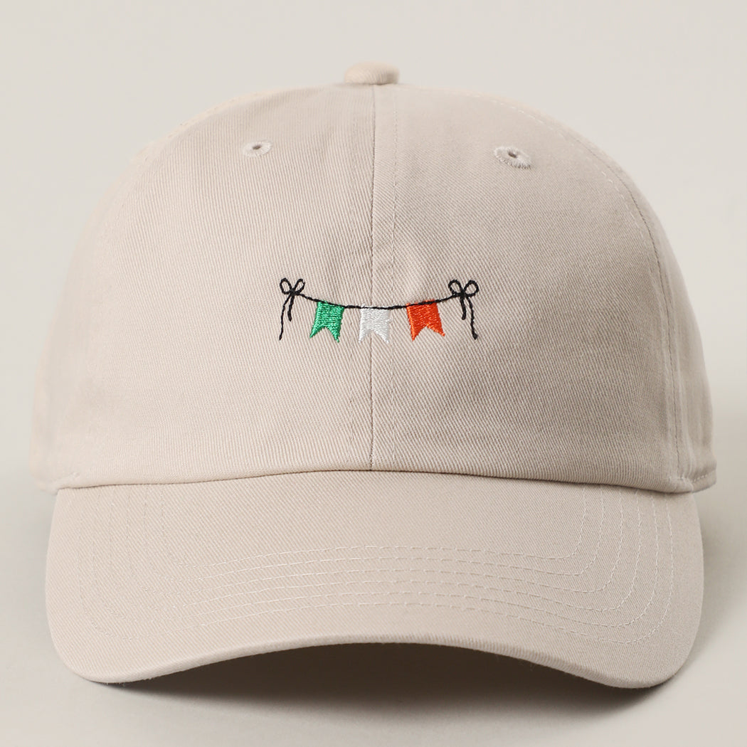 Irish Pride minimalist flag baseball cap in putty