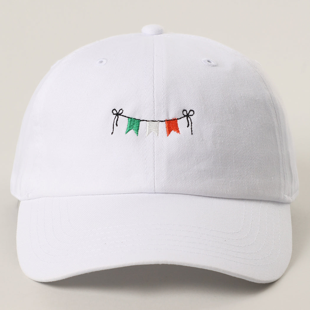 Irish Pride minimalist flag baseball cap in white