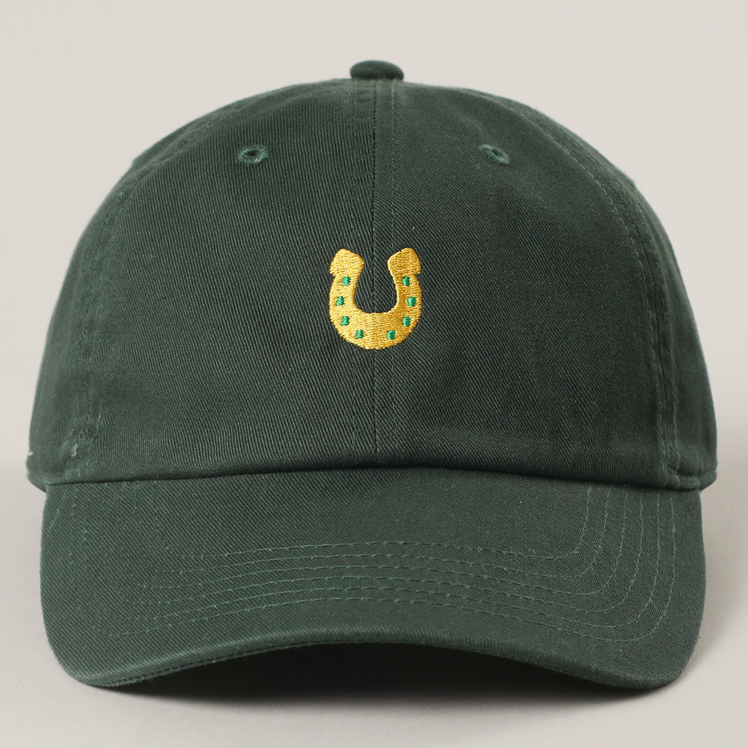 Mini Horseshoe baseball cap in dark green