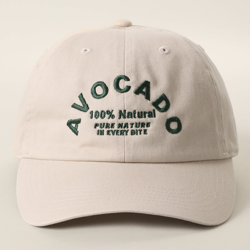 Avocado baseball cap in putty