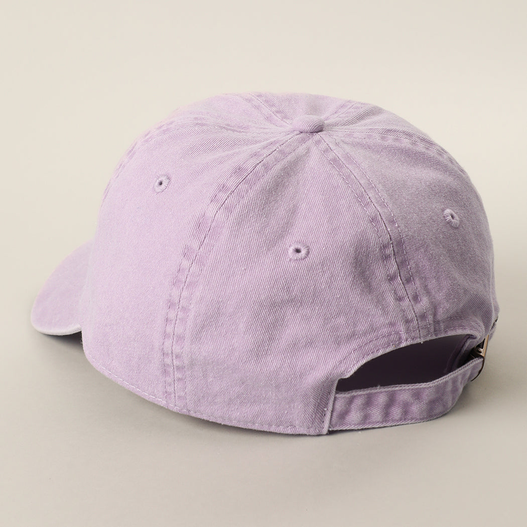 Lazy Sunday Served All Day cotton baseball cap in lilac, back view