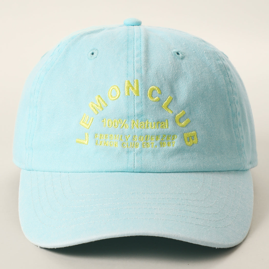 Lemon Club baseball cap in aqua