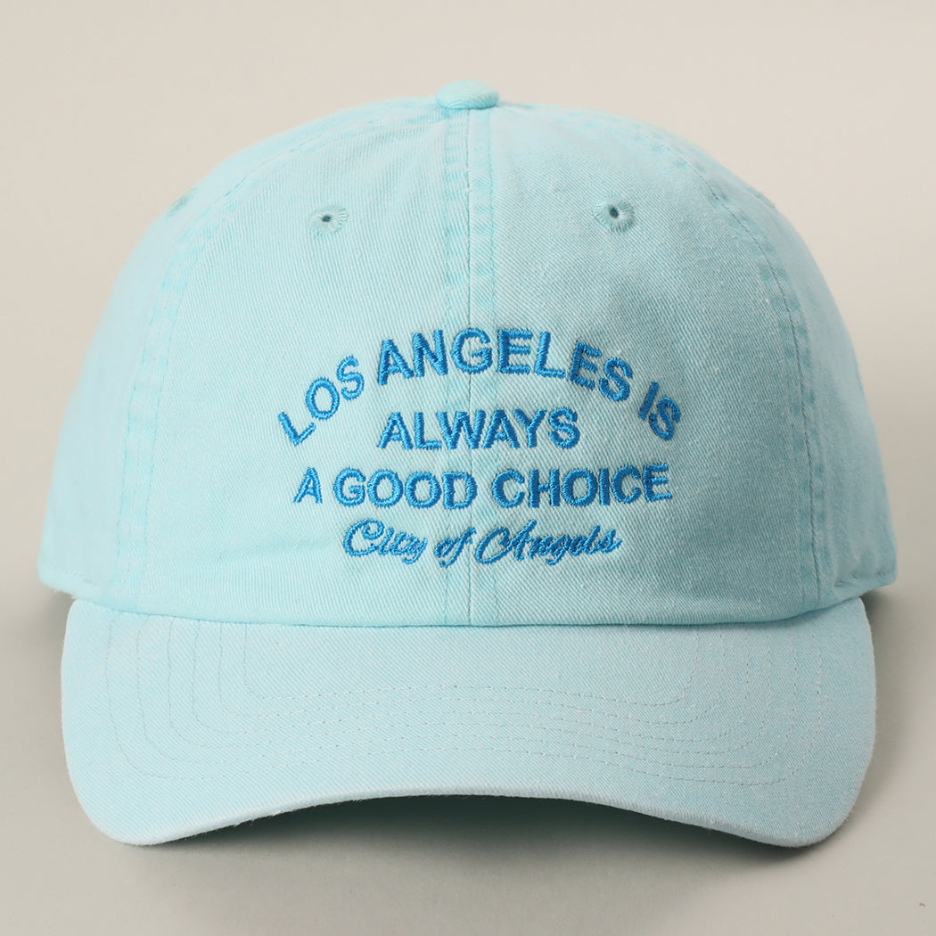 Los Angeles Is Always A Good Choice baseball cap in aqua
