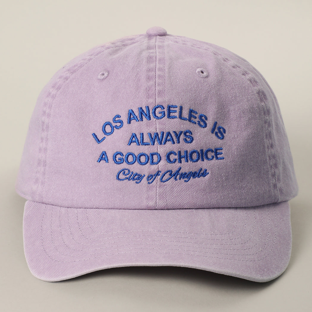 Los Angeles Is Always A Good Choice baseball cap in lilac