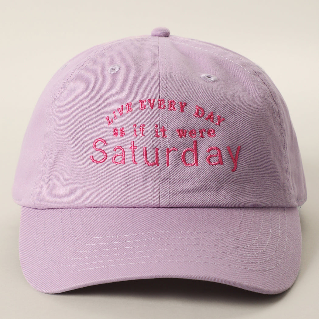 Live Every Day baseball cap in lilac