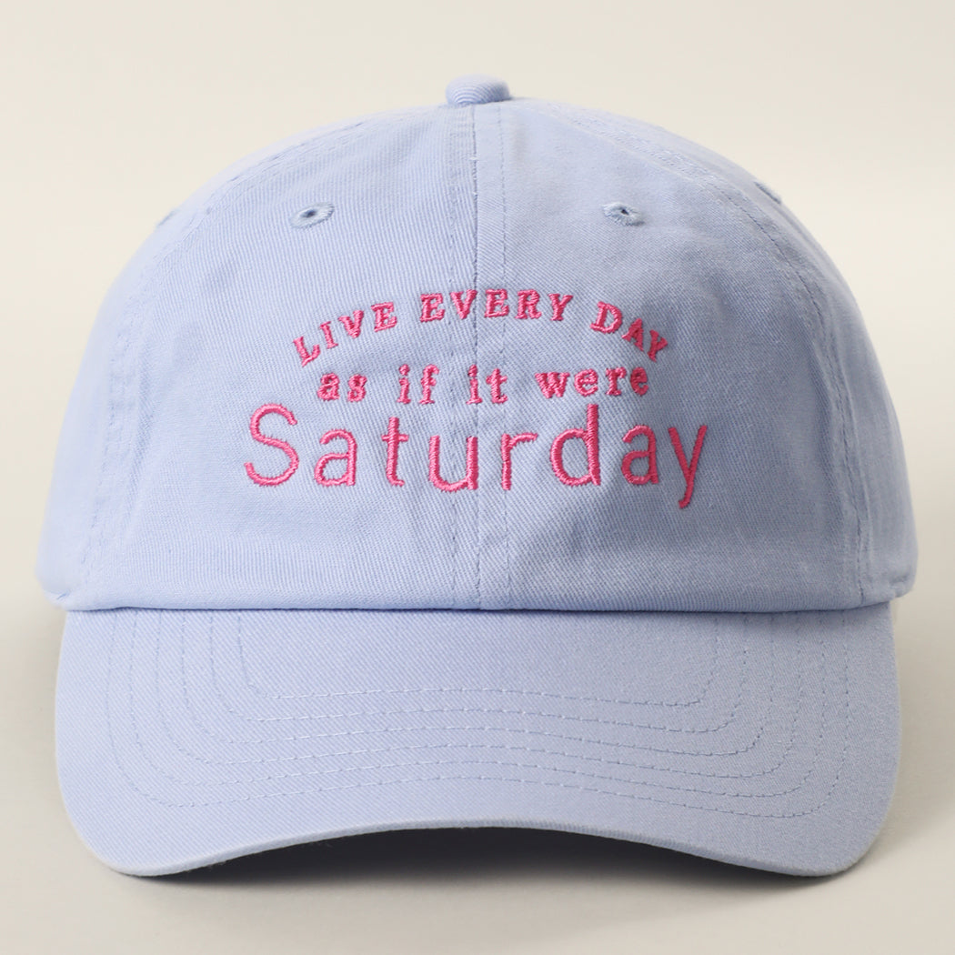 Live Every Day baseball cap in sax blue