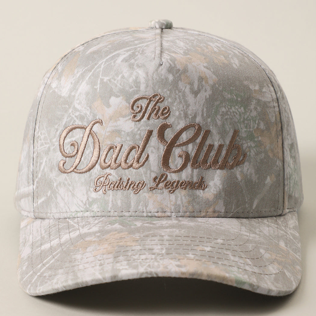 The Dad Club Raising Legends camo trucker hat in light camo