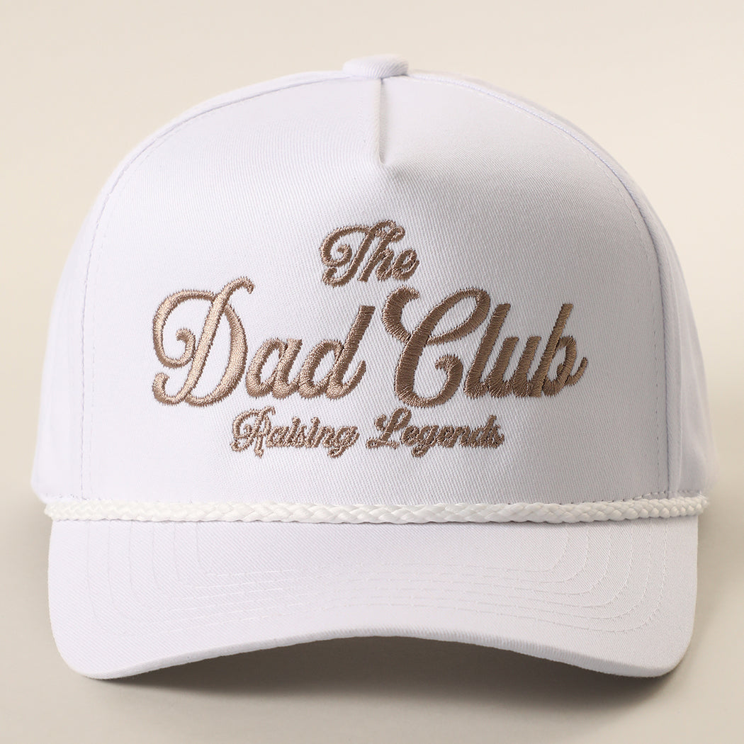 The Dad Club Raising Legends rope trucker hat in white