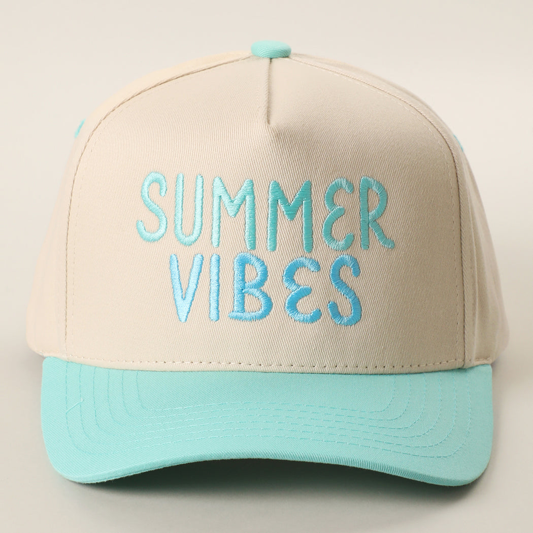Summer Vibes two-tone trucker hat in mint