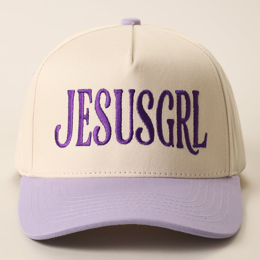 JesusGrl two-tone trucker hat in lavender