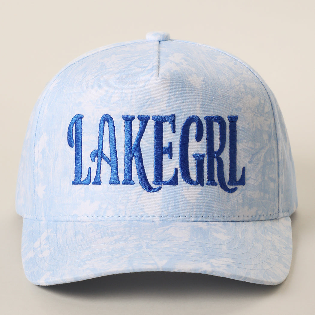 Lake Girl camo trucker hat in blue camo