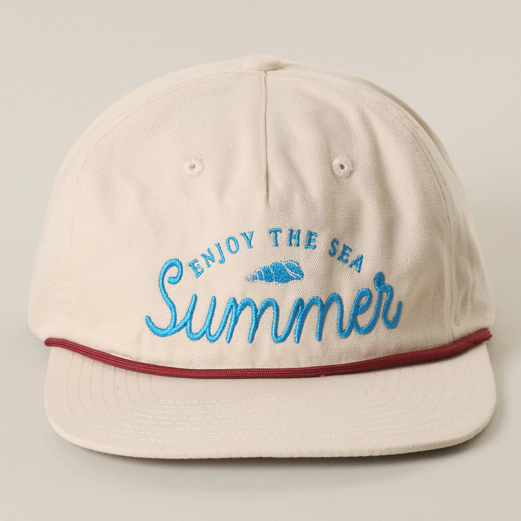 Enjoy The Sea rope trucker hat in beige