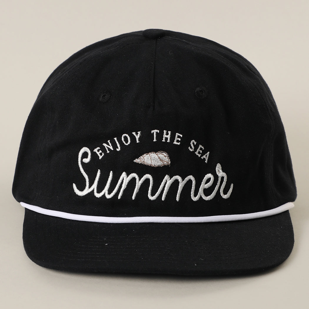 Enjoy The Sea rope trucker hat in black