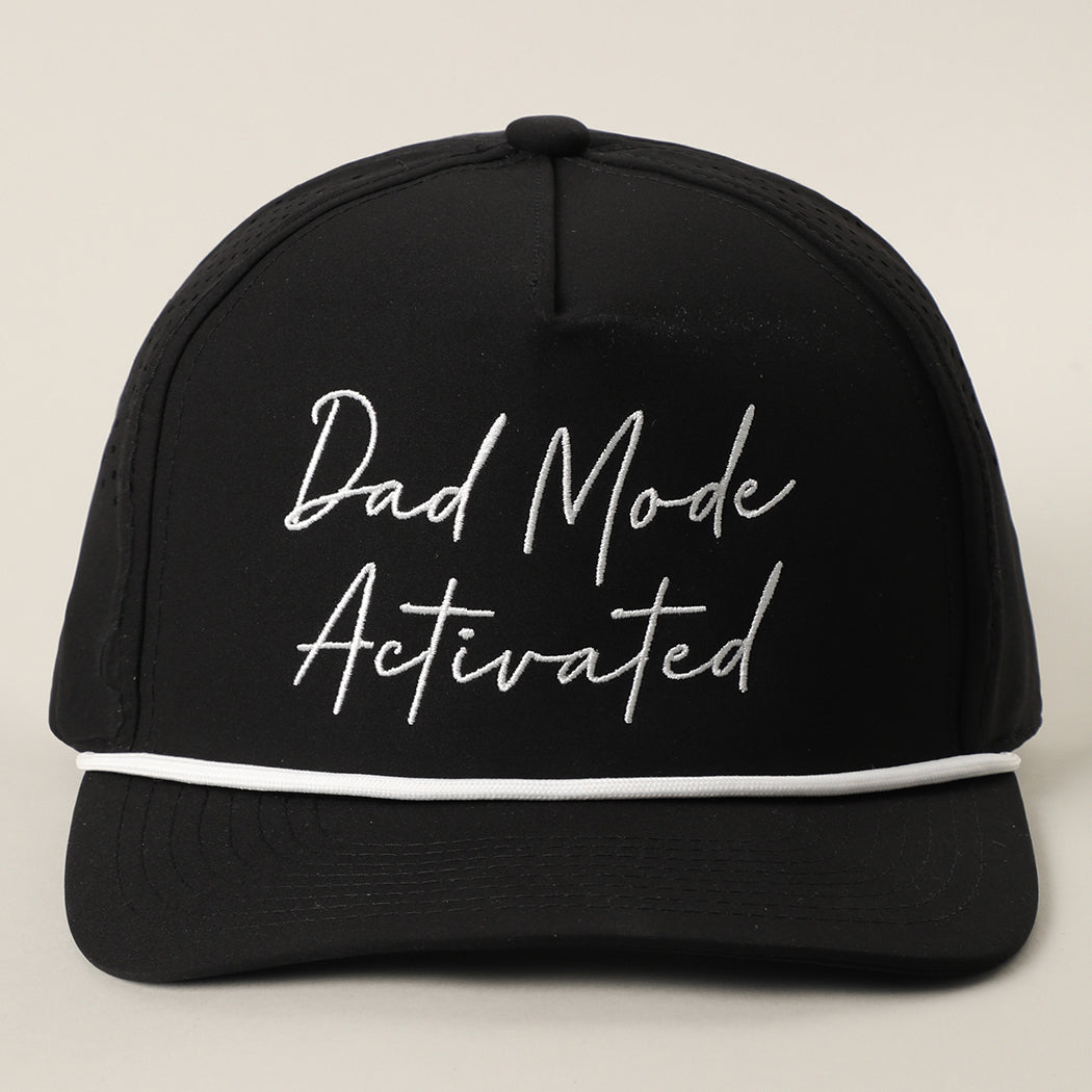 Dad Mode Activated rope trucker hat in black