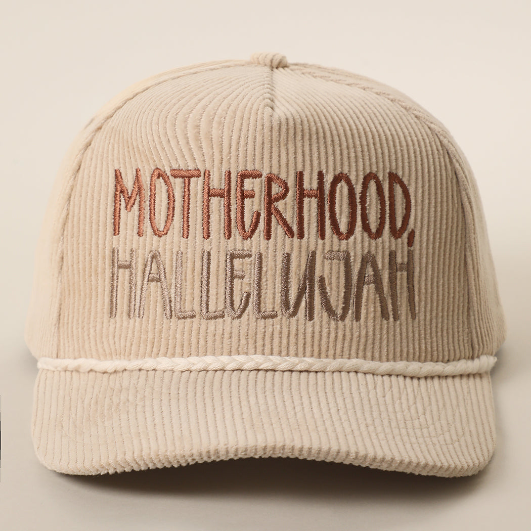 Motherhood Hallelujah corduroy rope trucker hat in sand