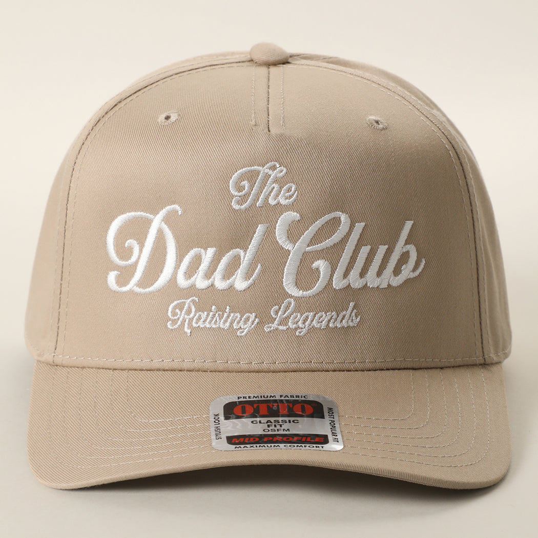The Dad Club Raising Legends trucker hat in khaki