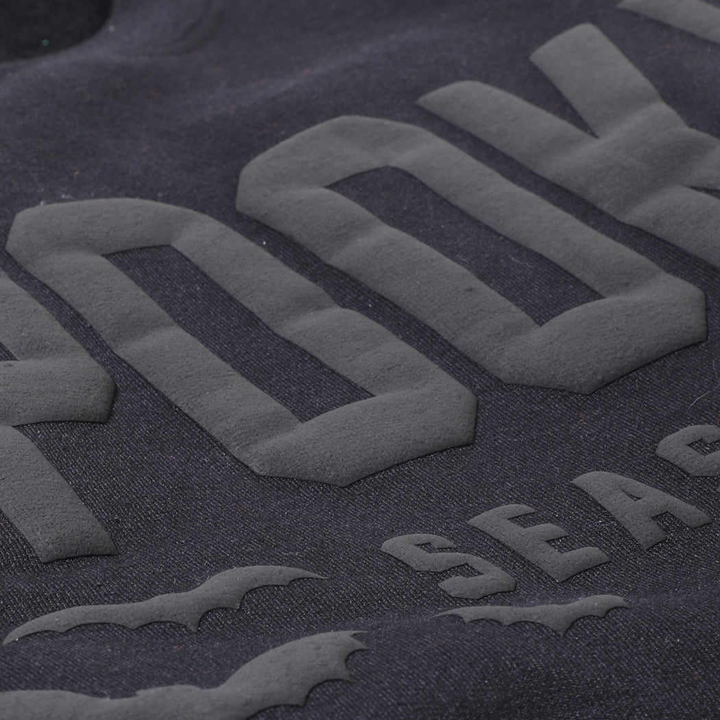 Spooky Season bold puff sweatshirt in black, back view