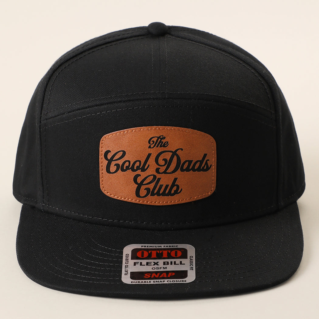 The Cool Dads Club 7-panel snapback hat in black