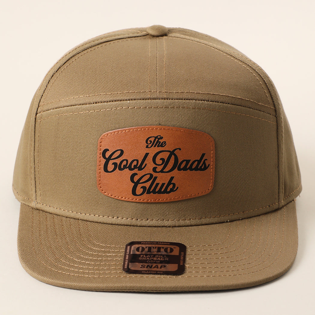 The Cool Dads Club 7-panel snapback hat in coyote brown
