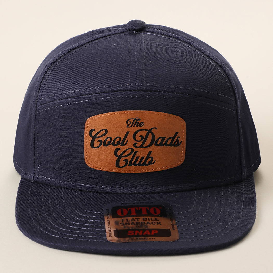 The Cool Dads Club 7-panel snapback hat in navy