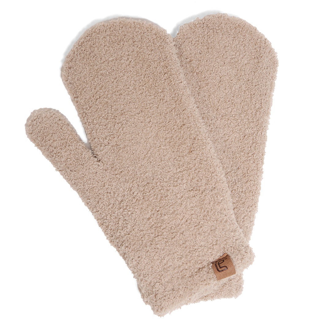 Winter Solid Color Soft Flush Mittens - Fashion CITY