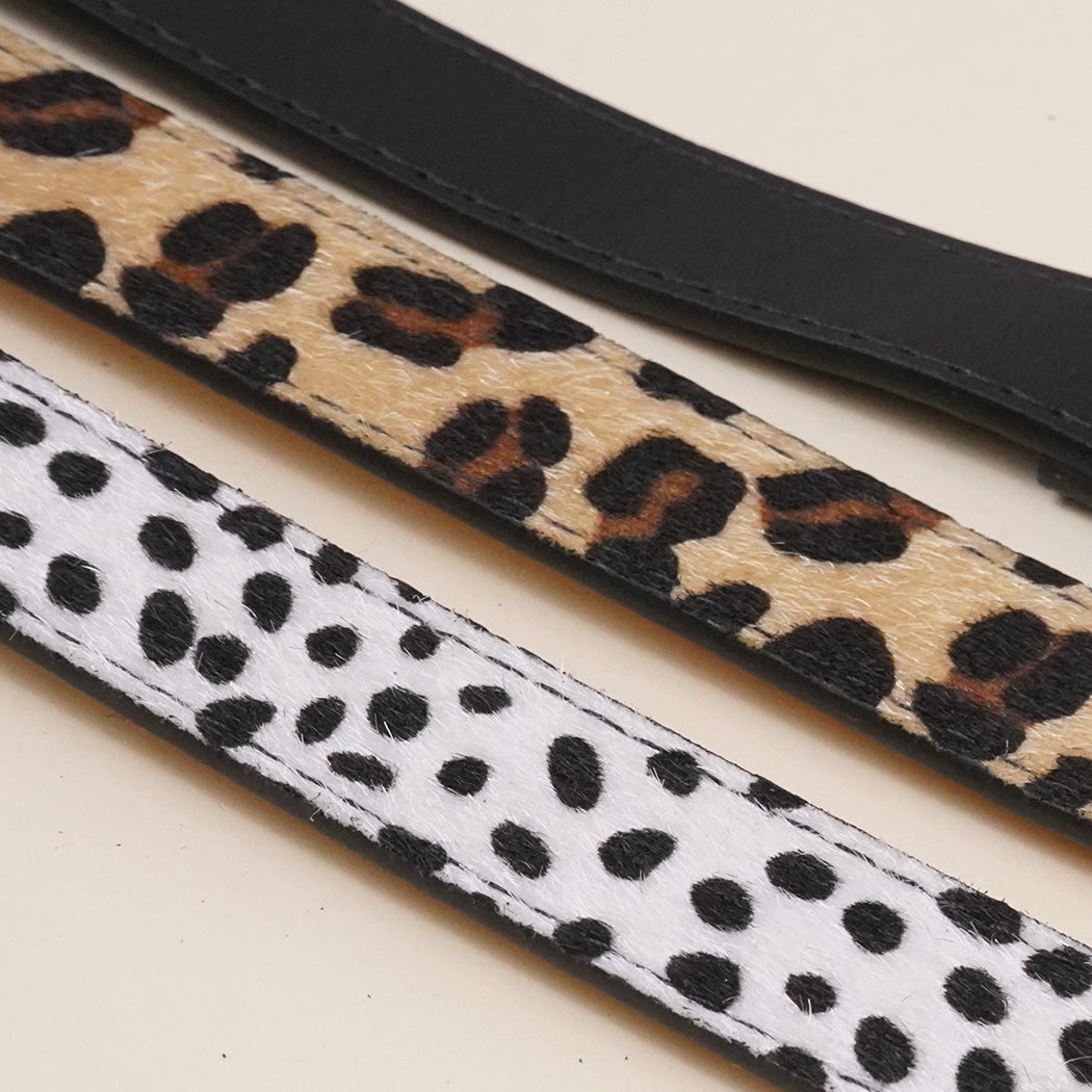 Animal Skin Pattern Print Belt w Square Buckle - Fashion CITY