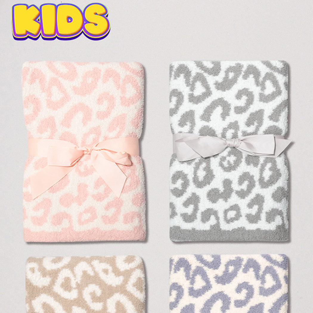 Kids Leopard Print Luxury Soft Throw Blanket - Fashion CITY