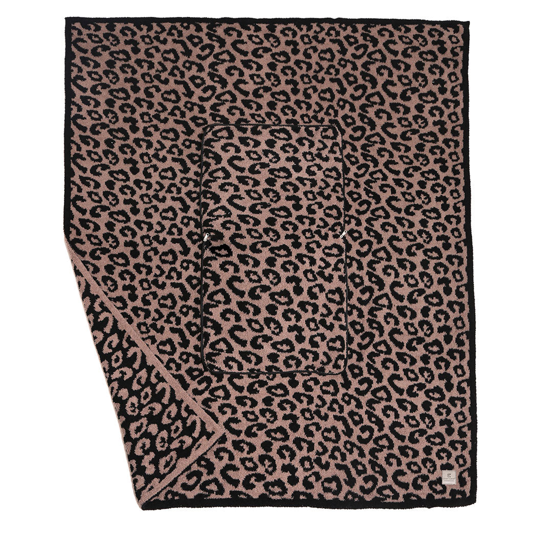 2 In 1 Leopard Print Throw Blanket & Pillow - Fashion CITY