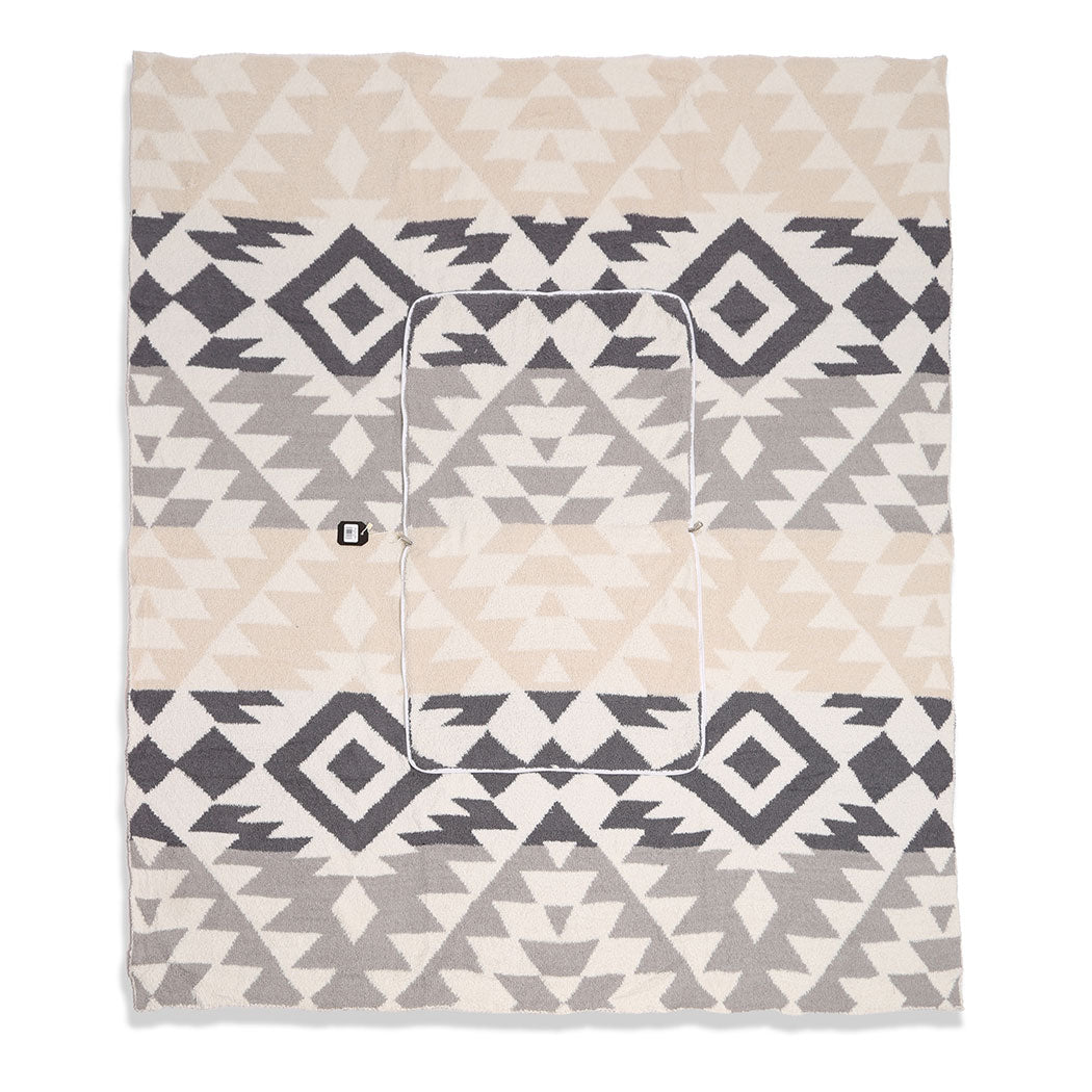 2 In 1 Boho Tribal Print Throw Blanket & Pillow - Fashion CITY
