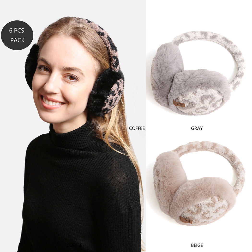 Leopard Print Luxury Soft Earmuffs (6PCS) - Fashion CITY