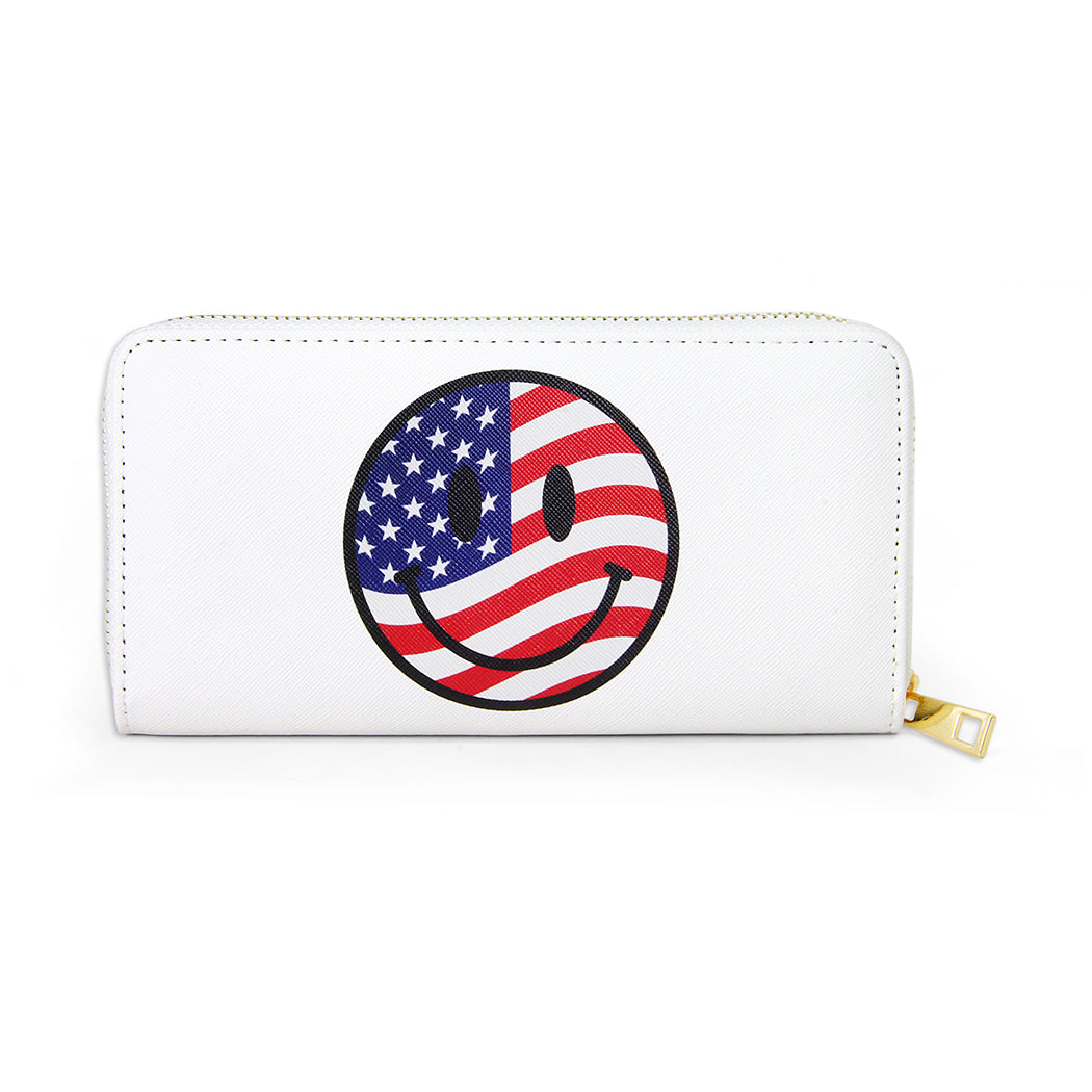 USA Flag in Happy Emotion Wallet - Fashion CITY