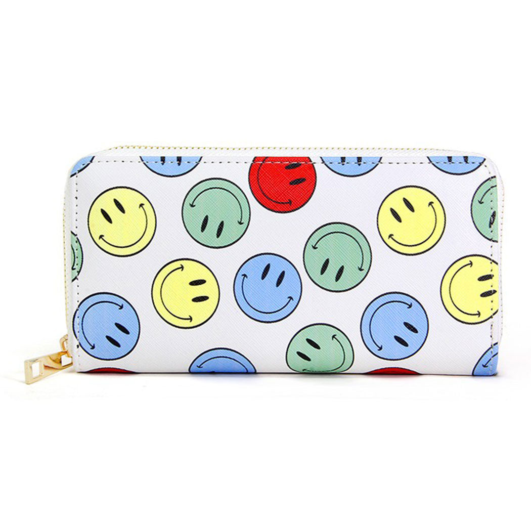 Colorful Smiley Faces Wallet - Fashion CITY