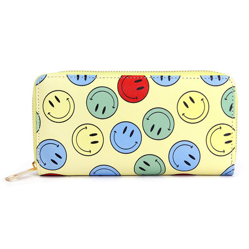 Colorful Smiley Faces Wallet - Fashion CITY