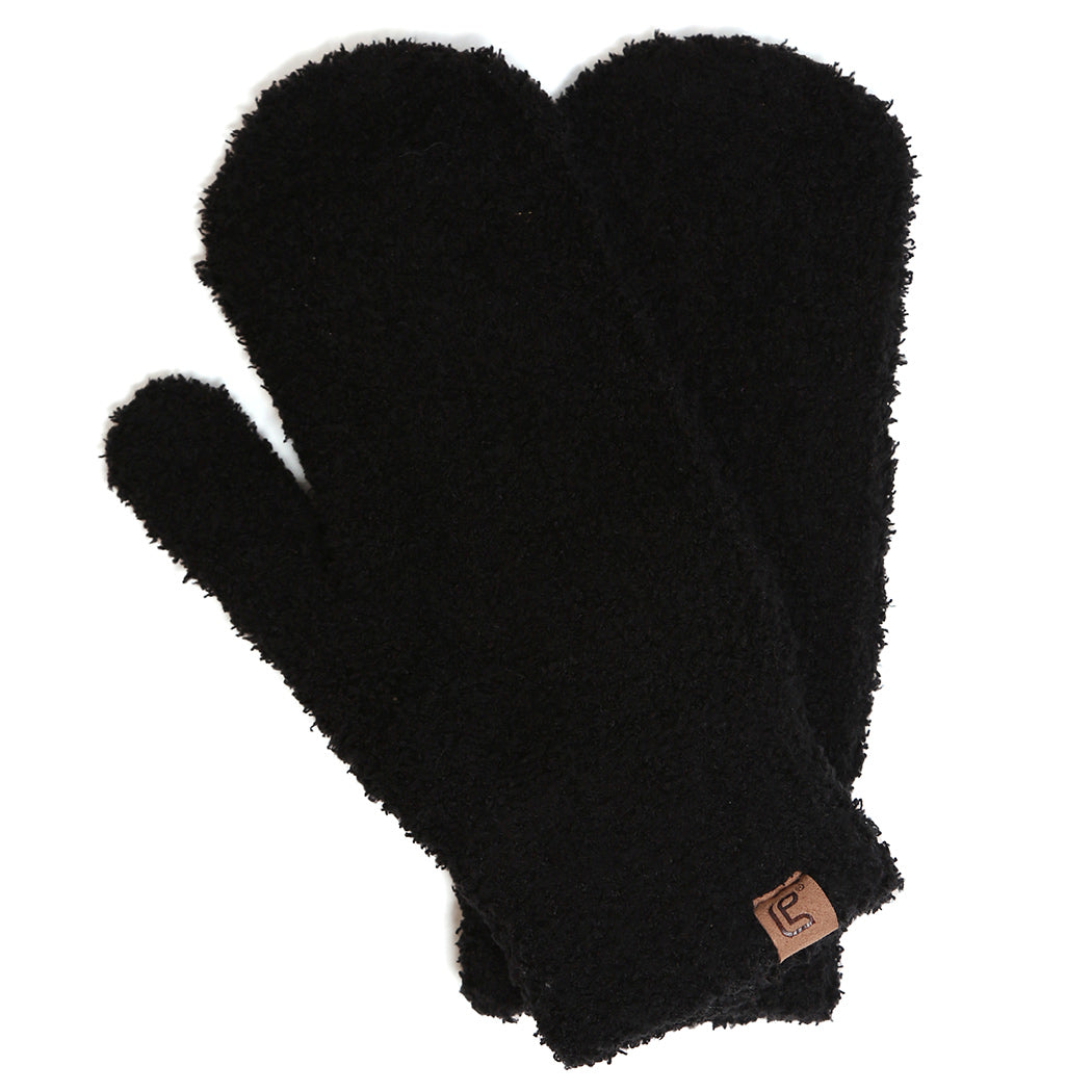 Winter Solid Color Soft Flush Mittens - Fashion CITY