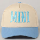 Mini lettering embroidered two-tone baseball cap
