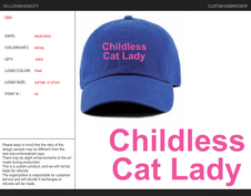 Custom embroidery work