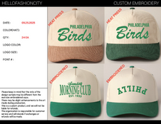Custom embroidery work