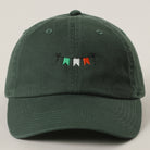 Irish Pride minimalist flag baseball cap in dark green front view