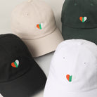 St. Patrick's Irish flag heart baseball cap side view