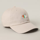 St. Patrick's Irish flag heart baseball cap in putty back view