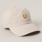 Mini Horseshoe baseball cap in putty back view