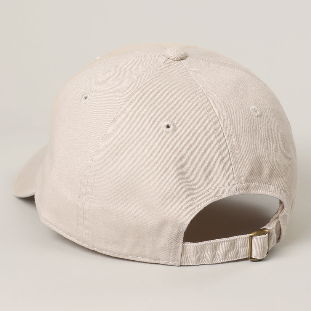 Mini Horseshoe baseball cap in putty detail view
