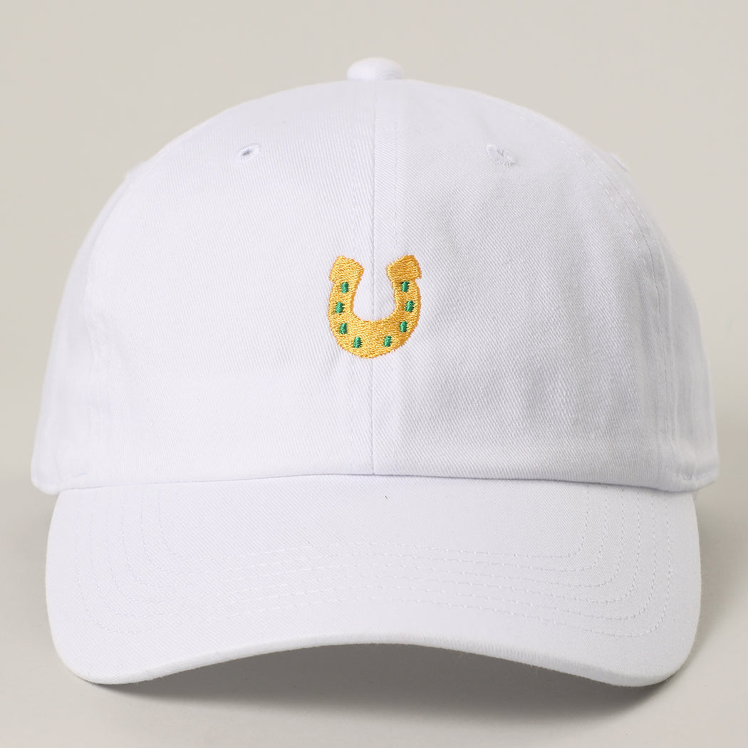 Mini Horseshoe baseball cap in white
